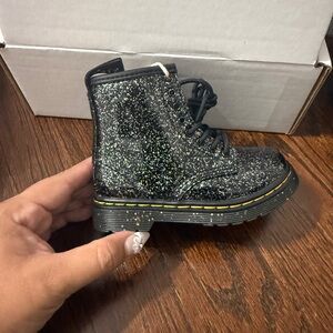 Dr. Martens Glittery Black Kids Boots